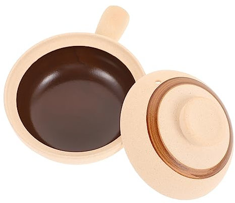 Operitacx Casserole Céramique 22 Cm Faitout Induction Avec Couvercle Poignée Ergonomique Résistante À La Chaleur Pour Soupe Ragoût Cuisine Familiale