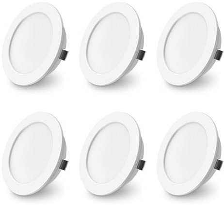 ALUSSO Lot de 6 spots LED encastrables 12V pour meubles cuisine salle de bain caravane et camping-car - Puissance de 4W, équivalent à 40W incandescence - Disponible en 3000K, 4000K, 6000K, Blanc