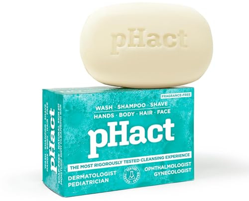 ANDREW LESSMAN pHact Moisture-Rich, Soap-Free Cleansing Bar. Natural Skin pH. Fragrance-Free. All Skin Types - Even Sensitive Skin. Hypoallergenic. Dermatologist Tested. 3 Pack 4.25 oz each