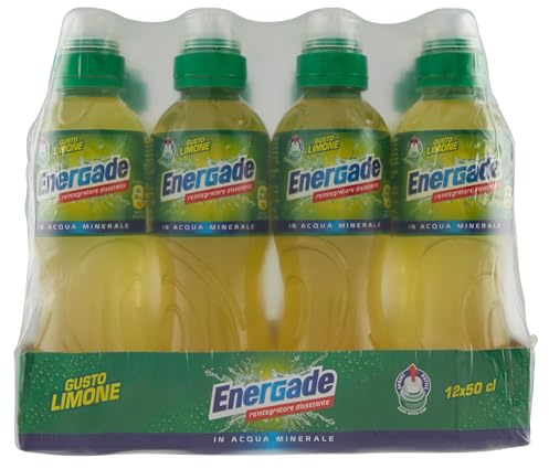 Energade, Bebida reintegrante 12 x 0,5 l, sabor limón, tapón Push&Pull, perfecta para actividad física, formato deportivo para hidratación en movimiento