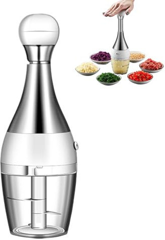 Pressione manuale Hachoier per verdure - Acciaio in acciaio sladdabile multifunzione - acciaio in acciaio - ideale per aglio, cipolle e frutta - facile da usare e pulire - accessorio per