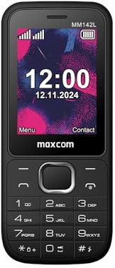 Maxcom Sim-Free & Unlocked Mobile Phones MM142L, Basic Mobile with Large 2.4 Colour Screen, Loud Hands Free Function, Bluetooth, Camera and Flashlight