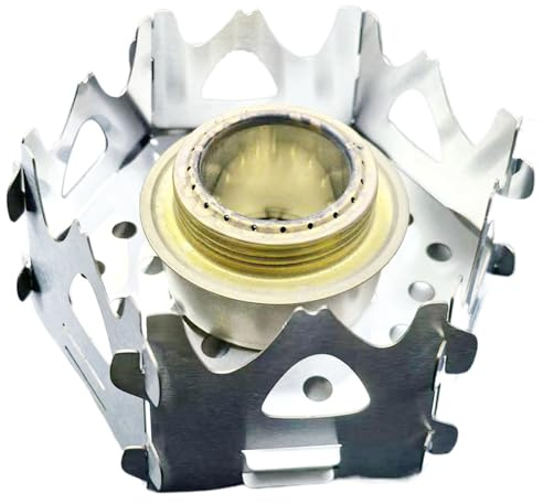 Kustimantu Réchaud De Camping À Bois,Équipement de Camping Portable Hexagonal - Réchaud de Cuisine Extérieur pour Pique-nique | pour Barbecue Survie Pique-nique Randonnée Sac à Dos Chasse Plage Tente