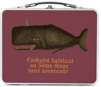 Fabulous Lunch Box Métal Argenté pour Sandwich et Snack - Cachalot Du 5ème Etages Planches Biologie Illustration - Boîte à Goûter Aluminium Gamelle Rigide Style Rétro Imprimée en France