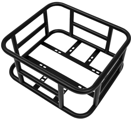 Tagtuell Cesta trasera para bicicleta, de metal, estable, trasera, para bicicletas de montaña y de carretera (13,5 x 12 x 5,9 pulgadas)