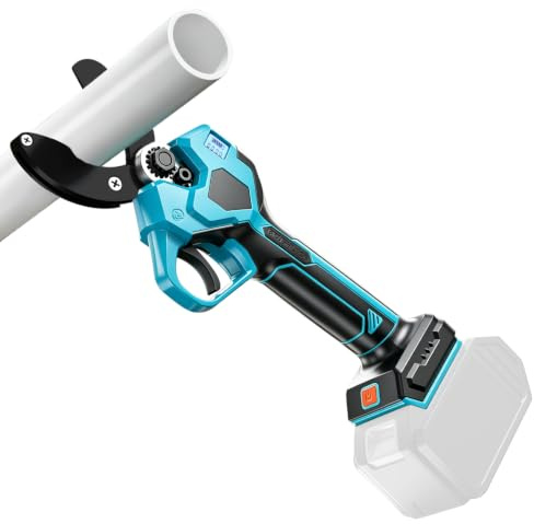 Tagliatubi Elettrico Compatibile con Makita 18V (Senza Batteria), 50MM Taglierina PVC con Motore Brushless, Display Digitale, 2 Velocità Regolabili, per Tubi PPR/PE/PEX