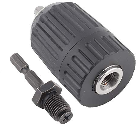 Nyckellös Borrchuck 2,0-13 mm för Borrmaskin Kompatibel med 1/4 Hex och 1/2-20UNF Inkluderar Skyddande Plasthölje Säker Användning
