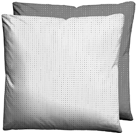 biberna 0636047 Mix & Match Kopfkissenbezug Mako-Baumwoll-Satin 1x 80x80 cm, sturmgrau