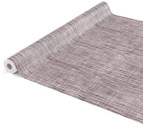 Tischdecke abwaschbar Wachstuch Wachstuchtischdecke 500 x 140cm Schnittkante Leinen Textil Optik Grau Gartentischdecke Wachstuch