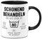 Tassenbrennerei Tasse mit Spruch Schonend behandeln Das gute Stück ist 80 - Kaffeetasse | 30 bis 80 | lustig als Geschenk runder Geburtstag (80)