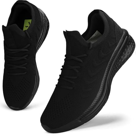 Giniros Scarpe Donna Sneakers Scarpe da Ginnastica Running Donna Corsa Camminata Tennis Outdoor Fitness Jogging Sportive Palestra Scarpe da Lavoro Leggere Traspiranti Casual Comode Nero 42EU