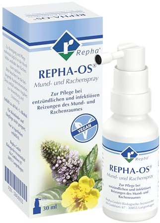 REPHA-OS Mund- und Rachenspray - zur Pflege bei entzündlichen und infektiösen Reizungen des Mund- und Rachenraumes - 1 x 30 ml