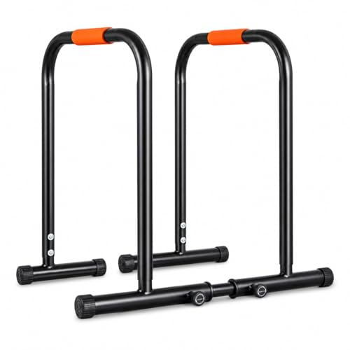 Panana Adjustable Dip Bars, Heavy Duty Dip Stand Station 200KG Capacity, Parallette & Parallel Bars Calisthenics Equipment for Home Gym Upper Body Workout Training