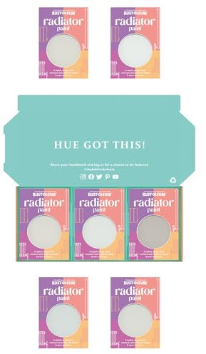 Rust-Oleum Radiator Paint in Satin Finish – Delicate Greys Tester Box