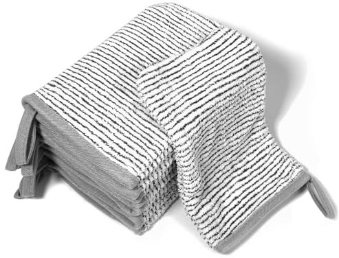 PHOGARY 8 Stück Mikrofaser Waschlappen, Babys Kinder Weiches Gesichtshandschuh Bad Waschhandschuh, Wiederverwendbare Make-up-Entferner-Handschuhe,13x20 cm Coral Fleece Waschhandschuhe