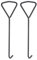 sourcing map 2pcs 15.8 Manhole Hook Versatile Manhole Cover Lifter Heavy Loading Carbon Steel Lid Puller with Rotated Handle for Manhole Covers & Storm Drain Cover, Black