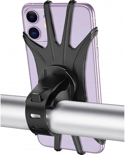 Rheinly Fahrrad Handyhalterung – Abnehmbar & 360° Verstellbar, Universelle Motorrad Handyhalter für iPhone 13/12 Pro Max/Mini, Samsung, Huawei (4,0''-7,0'' Smartphones)