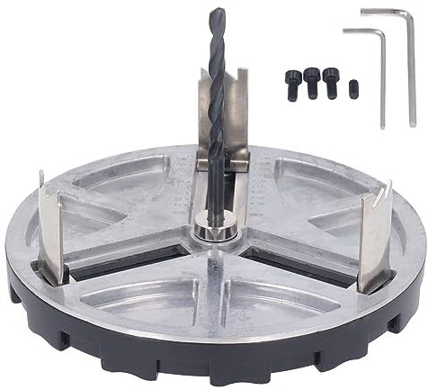 MAKIVI Circolare Regolabile Punzonatrice Regolabile Strumento per Forare Fori di Dimensioni Circolari per Legno, Plastica e Tubi D'Acqua