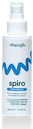 CESPUGLIA, Spiro Spray Fissante per Capelli Ricci e Mossi, Definisce, Volumizza e Illumina, Rafforza la definizione, Bio e Vegano, 100 ml