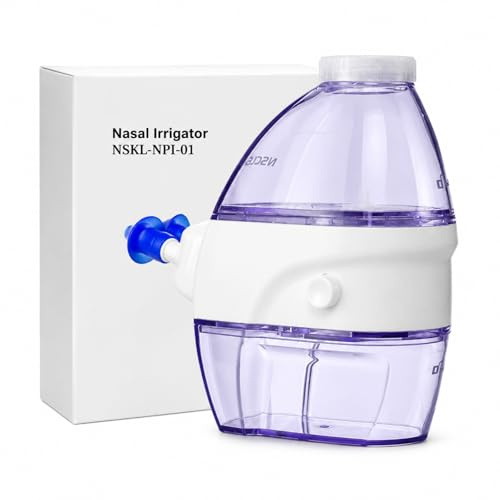 Irrigador nasal eléctrico, sistema de enjuague salino con boquillas dobles y tanque de agua para uso diario, 1 unidad