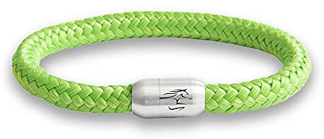 Original ridsport hästsport hästsport hästar, jockey Club segelrep armband med hästar gravyr handgjord högkvalitativ magnetisk stängning diameter 8 mm, kvinnor män unisex, Zentimeter, Segelrep