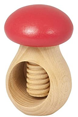 Cascanueces con rosca de madera de haya, color rojo