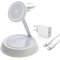 SODI 3-in-1 Wireless Charging Station, 15W Schnellladegerät für iPhone, iWatch & AirPods Pro,Inklusive USB-C Netzteil und Kabel – Kompatibel mit Induktionsladung für Handys (Weiß (mit Stecker))