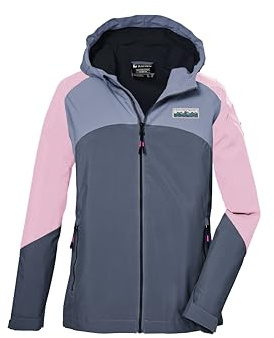killtec Bambine e ragazze La giacca funzionale è impermeabile/antipioggia con cappuccio KOS 150 GRLS JCKT, dunkel denim, 164, 43019-000