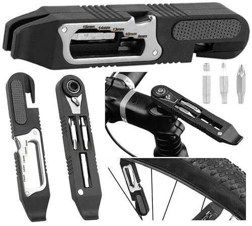 Cykelverktyg, MTB/RUTA, Cykel Multitool Kit, Cykelverktygssats, Cykelverktyg, Mountainbike-tillbehör, Ratchetnyckel