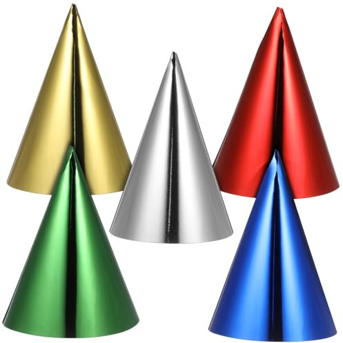 Healeved 15 Pezzi Cappello Da Festa Di Compleanno Cappellini Da Festa Per Cappelli Colorati Per Feste Di Compleanno Materiale Carta Cappelli Coni Ragazzo Primo Conico Fiesta Carta