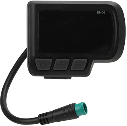 Sunicon Electric Cycle EN06 LCD Medidor de Pantalla LCD, con Pantalla de Velocidad de Interfaz USB para Ciclo eléctrico Ciclo de montaña Scooter Conector Resistente al Agua para