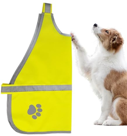 Trochate Dog Safety Vest - Fluorescent Dog Vest | Adjustable Waterproof Pet Training Hiking Hunting Service Apparel for Puppy Large Medium Small Breeds