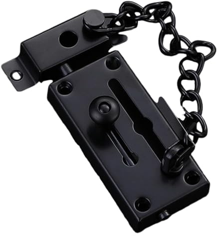 Cadena de seguridad duradera resistente a la corrosión con cierre ajustable para puerta exterior