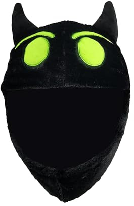 getuse Copricasco Moto in Peluche Stitch - Copertura Casco Divertente Facile da Installare, Decorazione Carina per Moto, Bici, Sci- Verde
