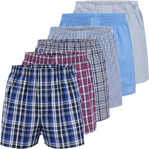 City Life 6er Pack Herren Boxershorts 100% Baumwolle - Atmungsaktive Webboxer, bequem & trocknergeeignet, S-4XL, Farbe:Mehrfarbig (Business Multicolour 1), Grösse:3XL