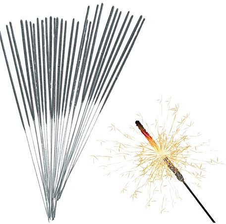 100x Wunderkerzen 17 cm - Sternspritzer & Geburtstagskerzen für Partys & Hochzeit & Geburtstag - Silvester für Jugendlichen & Kinder