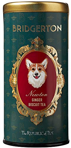 The Republic of Tea – Bridgerton Newton Ginger Biscuit Tea, 36 Tea Bags, Caffeine-Free