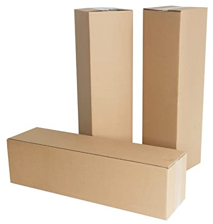 PACK4YA 480×130×130mm Long Corrugated Cardboard Boxes Royal Mail Medium Parcel Postal Box for Posting Brown Mailing Postage Shipping Box for Small Business, Storing or Gift (10 Pieces)