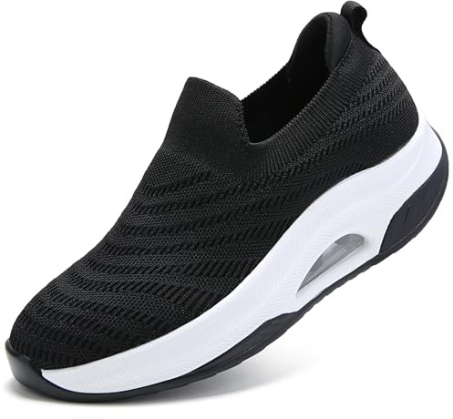 Myztra Basket Chaussure Femme Sneakers sans Lacets Chaussures | Légères et Respirantes Confort Antidérapant Semelle Outdoor de Running Orthopediques Chaussures