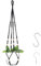 COZYPLC 3 PCS Hanging Basket Chains Black Flower Pot Chain with Hooks Plant Hanger Indoor Hanging Planter Basket Cotton Rope Outdoor Hanging Basket Indoor for Garden Plants and Home Decoration