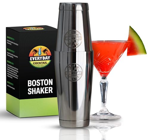 EVERYDAY COCKTAIL® | Professionellt Boston Shakers Set – 295 ml viktad | Oviktad Cocktail Shaker Set för Bartenders | Pro Bar Shaker tillverkad av premium rostfritt stål | Martini Shaker