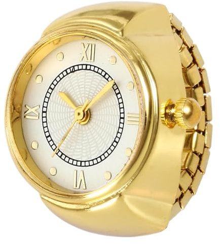 kivrimlarv Orologio ad anello dal design elegante, orologio rotondo dal design creativo, accessorio casual alla moda, orologio decorativo unico per feste e celebrazioni, uomini e donne