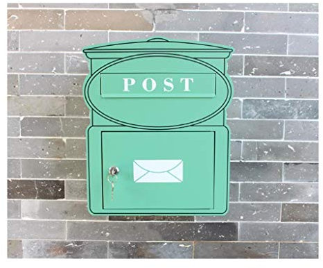 YBVBCXCB Buzón de Correos, buzón de Correos con Cerradura, Gran Capacidad, Estilo Americano, Elegante, de Seguridad, con 2 Llaves, para Pared Exterior, Bodas