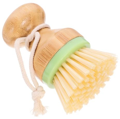 NAMOARLY Cepillo Para Platos Mango De Bambú Cepillo De Cocina Para Fregar Platos y Ollas La Cocina