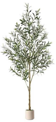 Alupssuc Olivenbaum Künstlich 180cm Kunstpflanze Groß Künstlicher Olivenbaum, Künstliche Pflanzen Kunstbaum Deko für Zuhause, Wohnzimmer, Schlafzimmer, Büro, Garten