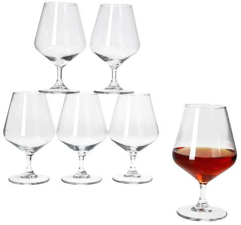 MamboCat Lot de 6 verres à cognac Specials Spirits - 150 ml - Hauteur : 15 cm - Pour 6 personnes - Verre à brandy transparent avec pied - Verres à whisky transparents