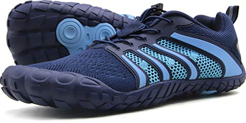 Oranginer Men's Barefoot Shoes Lightweight Trail Running Blue Size 10