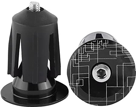 Dilwe 2pcs Fahrrad Lenkerstopfen Alu Lenker Endkappen, Bar End Plugs Bike Handlebar End Plugs f¨¹r Fahrrad, Rennrad(schwarz) and Spare Parts