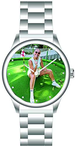 Fotour fotopresent klocka egen design 41 mm 3 bar datum herrklocka med foto personlig Made in Germany