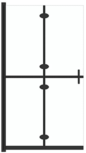 vidaXL Mampara de ducha plegable vidrio ESG transparente 100x190 cm